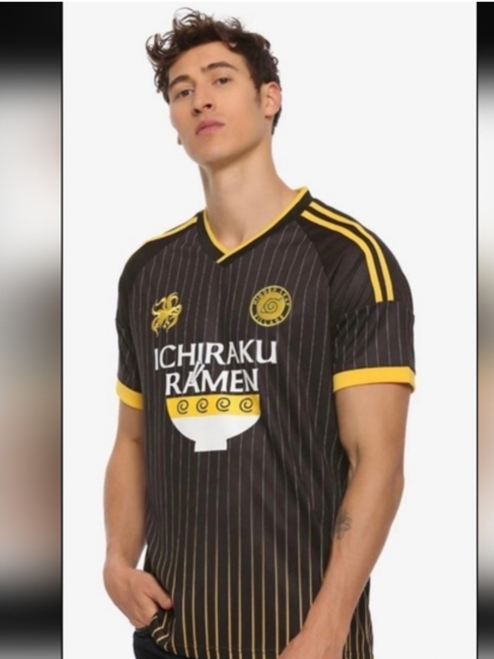 Box Lunch Naruto Shippuden Collection Embroidered Ichiraku Ramen Uzumaki Jersey.